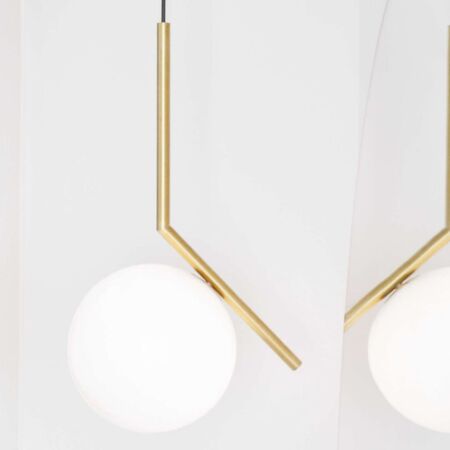 Flos Pendelleuchte IC S2 von Flos  messing/gebürstet/Ø30cm-2