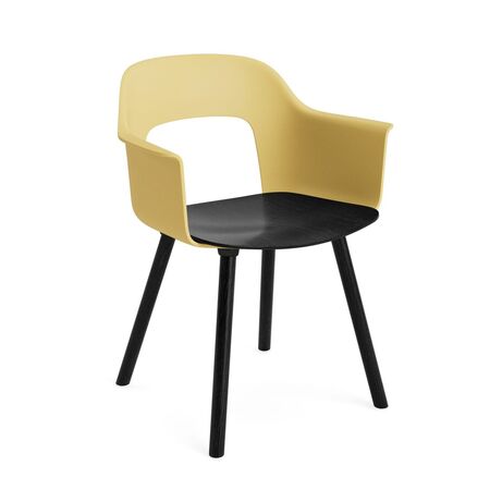 HAY Living Armlehnstuhl mit Holzbeinen Layout 222 von Hay Biscotti, Black