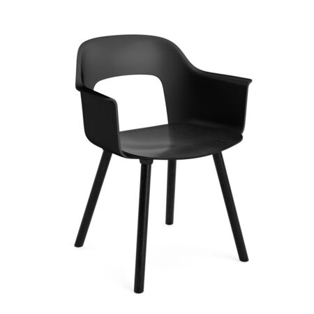 HAY Living Armlehnstuhl mit Holzbeinen Layout 222 von Hay Black, Black