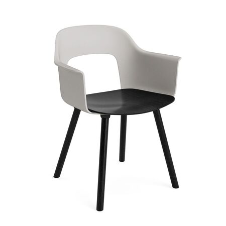 HAY Living Armlehnstuhl mit Holzbeinen Layout 222 von Hay Sky Grey, Black