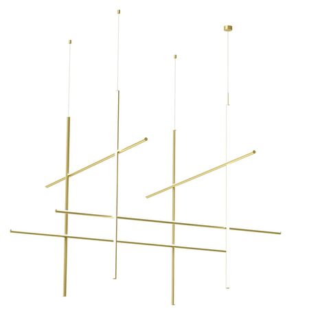 Flos Pendelleuchte Coordinates Module Suspension von Flos  Eloxiertes Champagne , Module Suspension