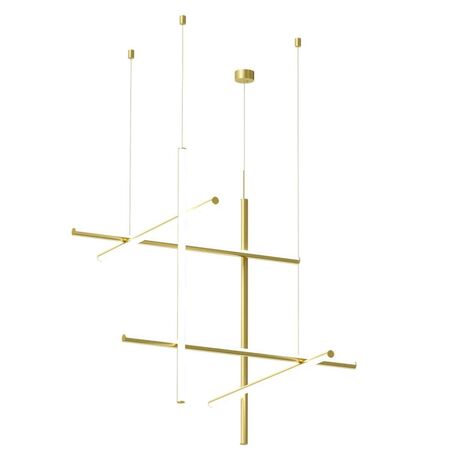 Flos Pendelleuchte Coordinates Suspension 3 von Flos  Eloxiert Champagner, Suspension 3 CLIII