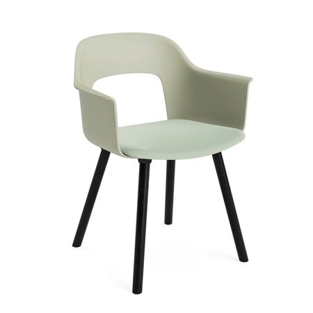 HAY Living Armlehnstuhl mit Holzbeinen und Sitzpolsterung Layout 223 von Hay Pastel Green / Relate - 921, Black