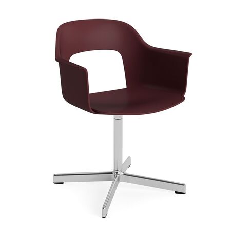 HAY Living Armlehnstuhl mit Drehgestell Layout 231 von Hay Bordeaux, Aluminium poliert