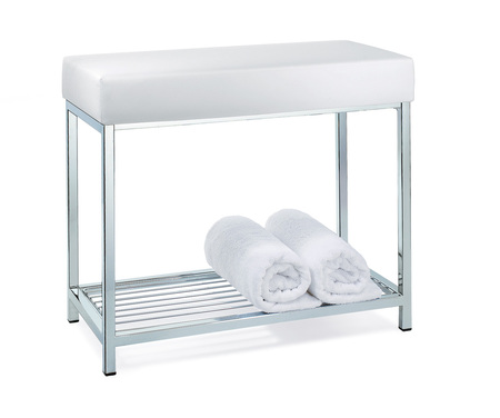 Decor Walther Sitzbank mit Ablage DW 77 - Chrom / Sitz weiß