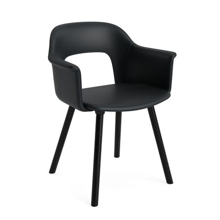HAY Living Armlehnstuhl mit Holzbeinen und Vollpolsterung Layout 224 von Hay Black, Grano -  Black