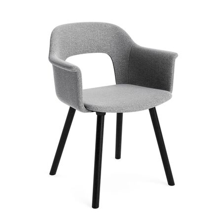 HAY Living Armlehnstuhl mit Holzbeinen und Vollpolsterung Layout 224 von Hay Black, Hallingdal - 130