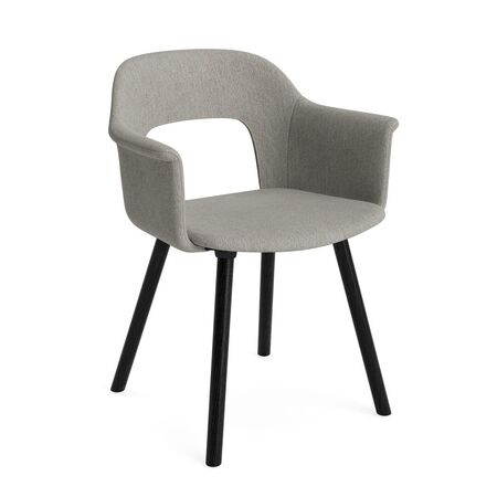 HAY Living Armlehnstuhl mit Holzbeinen und Vollpolsterung Layout 224 von Hay Black, Turf - Light grey 