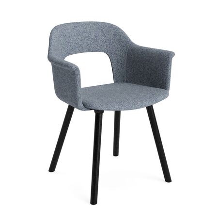 HAY Living Armlehnstuhl mit Holzbeinen und Vollpolsterung Layout 224 von Hay Black, Vanir - 733 