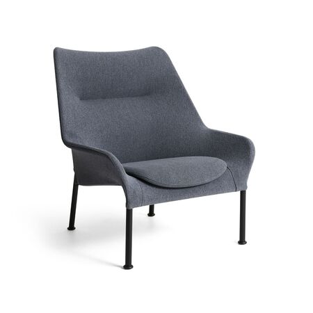 HAY Living Hay O2 Lounge Chair Filzgleiter, Stahl pulverbeschichtet schwarz, Lift - Soft Grey