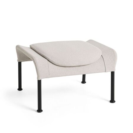 HAY Living Hay O2 Ottoman Filzgleiter, Stahl pulverbeschichtet schwarz, Lift - Soft Light Grey