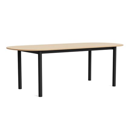 HAY Living Länglicher Esstisch Annex von Hay L: 220 cm, Eiche Wasser lackiert, Charcoal