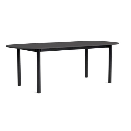 HAY Living Länglicher Esstisch Annex von Hay L: 220 cm, Linoleum Dark Grey, Black Laminat