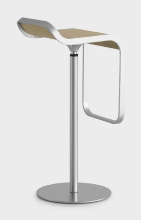 Lapalma Lem 80 Fix Hocker / Barhocker - Matt Verchromt - Eiche Gebleicht