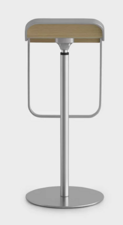 Lapalma Lem 80 Fix Hocker / Barhocker - Matt Verchromt - Eiche Gebleicht