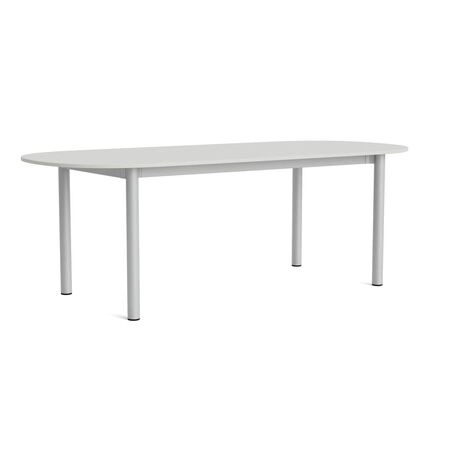 HAY Living Länglicher Esstisch Annex von Hay L: 220 cm, Linoleum Cloud Grey, Natural