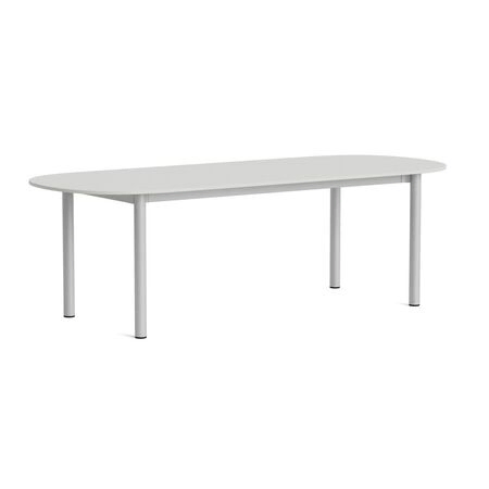 HAY Living Länglicher Esstisch Annex von Hay L: 240 cm, Linoleum Cloud Grey, Natural