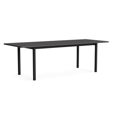 HAY Living Überhang Esstisch Annex von Hay L: 240 cm, Linoleum Dark Grey, Charcoal
