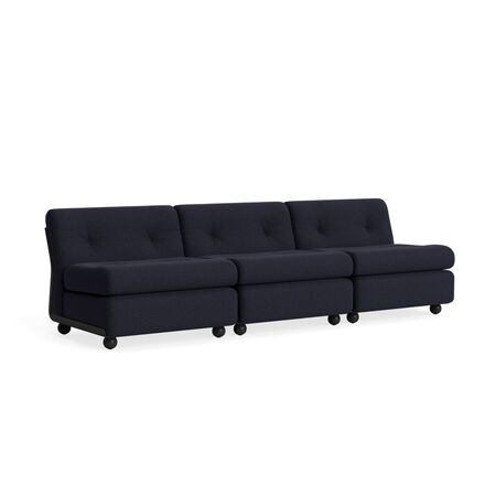 HAY Living Hay Amanta 3 Seater Anthracite, Turf - Blue Red Mélange