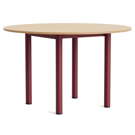 HAY Living Runder Esstisch Annex von Hay Ø: 120 cm , Eiche Wasser lackiert, Barn red