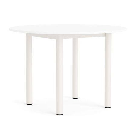 HAY Living Runder Esstisch Annex von Hay Ø: 110 cm, Laminate White, Cream white