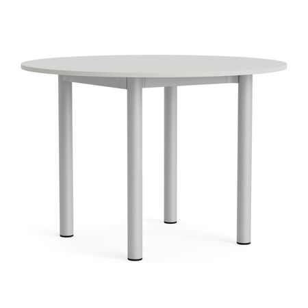 HAY Living Runder Esstisch Annex von Hay Ø: 110 cm, Linoleum Cloud Grey, Natural