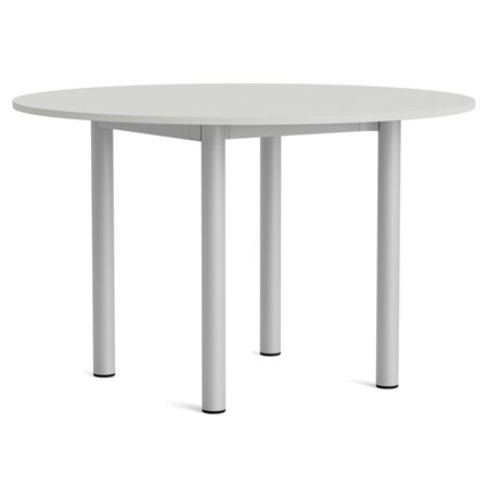 HAY Living Runder Esstisch Annex von Hay Ø: 120 cm , Linoleum Cloud Grey, Natural