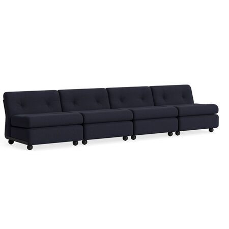 HAY Living Hay Amanta 4 Seater Anthracite, Turf - Blue Red Mélange