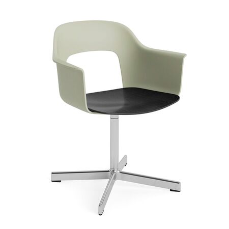 HAY Living Armlehnstuhl mit Drehgestell Layout 232 von Hay Pastel green , Aluminium poliert, Black