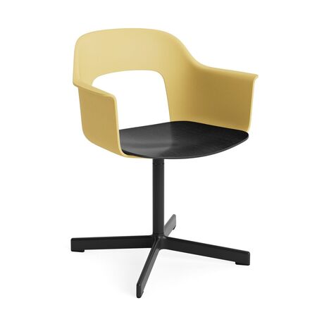 HAY Living Armlehnstuhl mit Drehgestell Layout 232 von Hay Biscotti, Schwarz pulverbeschichtet Aluminium, Black