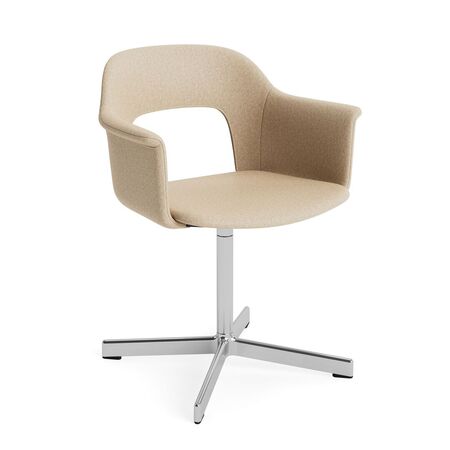 HAY Living Armlehnstuhl mit Drehgestell und Vollpolsterung Layout 234 von Hay Aluminium poliert, Hallingdal - 220