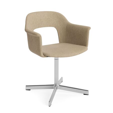 HAY Living Armlehnstuhl mit Drehgestell und Vollpolsterung Layout 234 von Hay Aluminium poliert, Turf - Sand