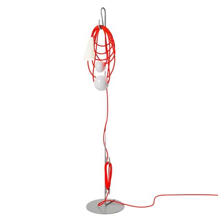 Foscarini Stehleuchte Filo Boden von Foscarini  Hellrosa RAL 3015, Eastern Coral, Weiss / Weiss