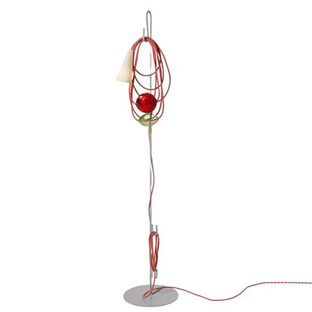 Foscarini Stehleuchte Filo Boden von Foscarini  Hellrosa RAL 3015, Emerald King, Weiss / Weiss