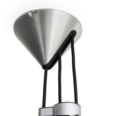 HAY Living Höhenverstellbare Pendelleuchte Compass von Hay Brushed aluminium