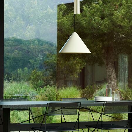 HAY Living Höhenverstellbare Pendelleuchte Compass von Hay Oyster White