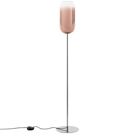 Artemide Artemide Gople Stehleuchte Hellrosa RAL 3015, Weiss / Weiss, Schwarz / Kupfer