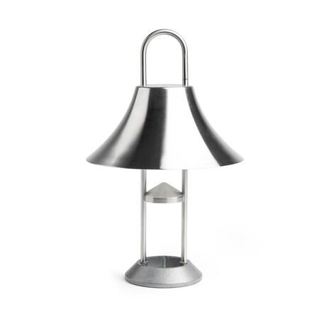 HAY Living Tragbare Leuchte Mousqueton von Hay Brushed Stainless Steel