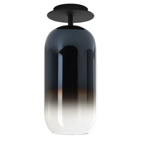 Artemide Gople Mini Deckenleuchte von Artemide Schwarz / Saphirblau