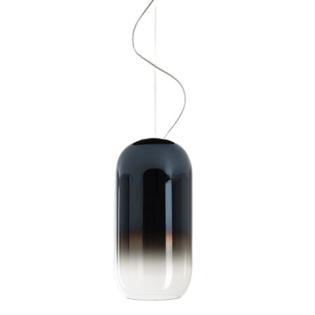 Artemide Artemide Gople Mini Pendelleuchte Hellrosa RAL 3015, Weiss / Weiss, Schwarz / Saphirblau