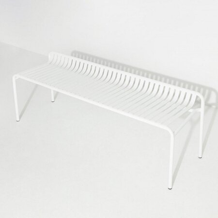Petite Friture Week-end Garden bench without back - white
