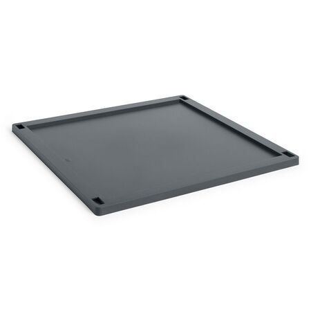 HAY Accessoires Colour Crate Lid Metal Large Plastic von Hay Charcoal