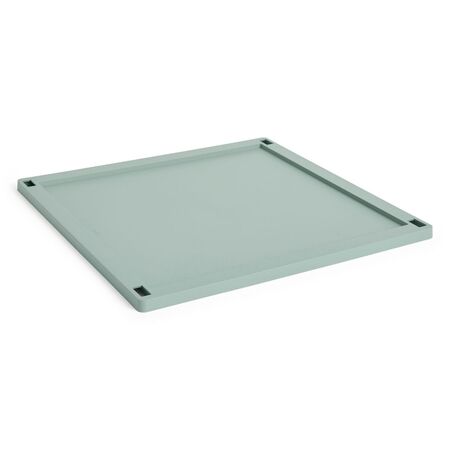 HAY Accessoires Colour Crate Lid Metal Large Plastic von Hay Sage green