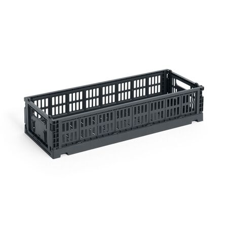 HAY Accessoires Colour Crate Mini Oblong von Hay Charcoal
