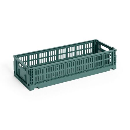 HAY Accessoires Colour Crate Mini Oblong von Hay Dark green