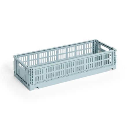 HAY Accessoires Colour Crate Mini Oblong von Hay Dusty Blue
