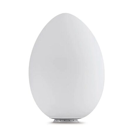 FontanaArte Tischleuchte Uovo 2646 von FontanaArte  Hellrosa RAL 3015, Weiss / Weiss, weiß/Glas/groß/Ø 43 x 62