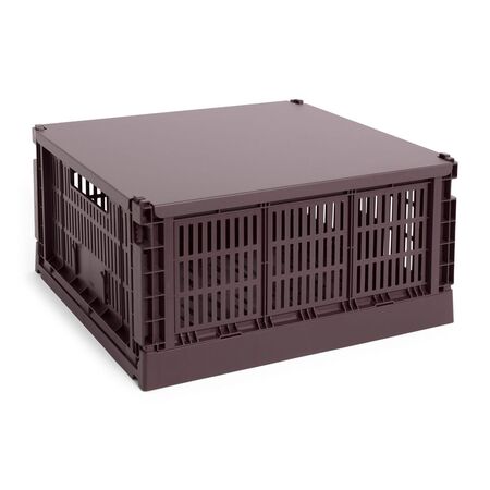Aufbewahrungsbox Colour Crate Square L von Hay, Bordeaux