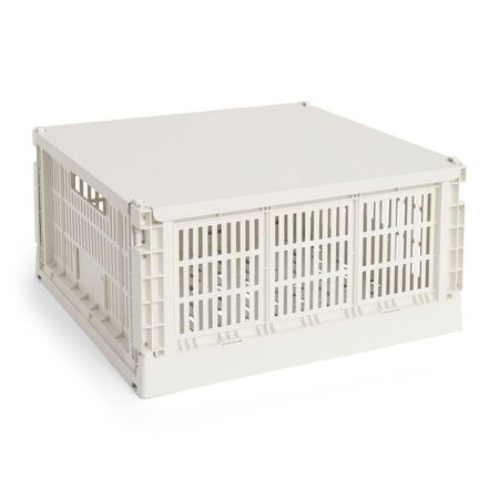 Aufbewahrungsbox Colour Crate Square L von Hay, Off-White