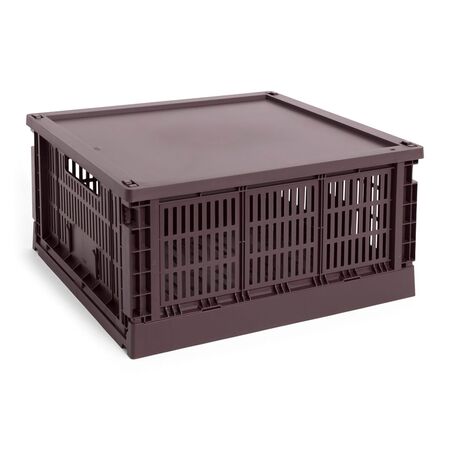 Aufbewahrungsbox Colour Crate Square L von Hay, Bordeaux